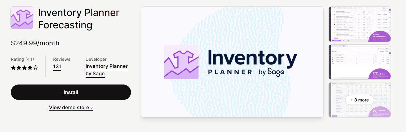Inventory Planner Forecasting 